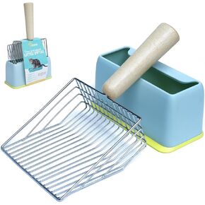 Stainless Steel Large Cat Litter Scoop - Durable Sifter with Detachable Base and Ergonomic Handle - Premium Kitty Litter Scooper for Easy Cleanup and Long-Lasting Performance.