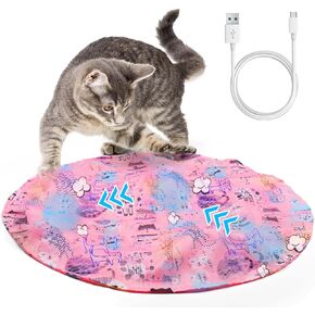 Mity rain Cat Interactive Toy, Cat Ball Toys for Indoor Cats Ball Jumping and Rolling in Pouch, Hide and Seek Cat Mat Toy Self Play for Boredom and Activating Natural Hunting Instincts Kitten Toys