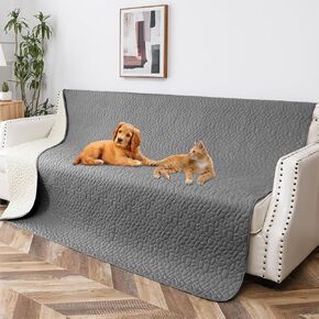 Waterproof Dog Blanket, Washable Anti-Slip Pet Couch Covers for Sofa,Pet Hair Resistant Blankets Bed Chair Furniture Couch Protector for Dogs-30x70,Darkgrey