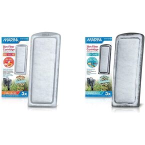 Marina Bio Clear Ceramic Replacement Cartridge for Slim Filters, 3 Pack – Optimal Filtration for a Healthy Aquarium,White