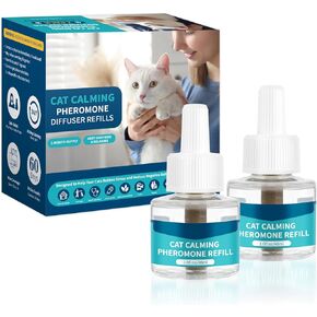 مجموعة عبوات موزع الروائح المهدئ للقطط من فيسوم، عبوة إعادة تعبئة مهدئة للقطط، 180 يومًا مضادة للقلق وتخفيف التوتر، تأثير طويل هادئ، 48 مل تناسب جميع أجهزة توزيع الروائح الشائعة، 6 عبوات in Kuwait