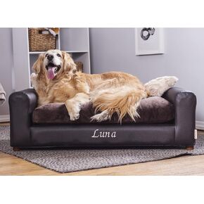 Premium Leatherette Sofa Pet Bed, Extra Large, Espresso in Kuwait