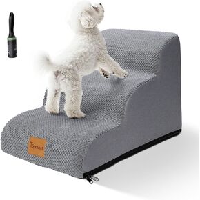 Topmart Dog Stairs for Small Dogs, 4-Step, 19.7"H, Dog Steps for High Beds Couches with All-Round Waterproof Cover, Non-Slip Sturdy Dog Ramp for Old Cats, Injured Pet