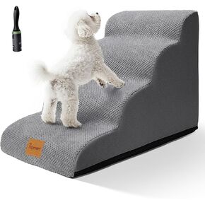 Topmart Dog Stairs for Small Dogs, 4-Step, 19.7"H, Dog Steps for High Beds Couches with All-Round Waterproof Cover, Non-Slip Sturdy Dog Ramp for Old Cats, Injured Pet