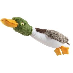 Best Pet Supplies Crinkle Dog Toy for Small, Medium, and Large Breeds, Cute No Stuffing Duck with Soft Squeaker, Fun for Indoor Puppies and Senior Pups, Plush No Mess Chew and Play - Light Pink