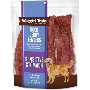 Waggin' Train Duck Jerky Tenders for Sensitive Stomach for Dogs - 12 oz Pouch - Grain Free, High Protein Dog Treat