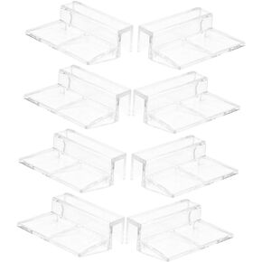 balacoo 8pcs Aquarium Cover Bracket Fish Tank Accessories Fish Tank Lid Handle Aquarium Lid Clip 10mm Acrylic Clip Cover Plate Acrylic Transparent Glass Aquarium Lid Clip Handles