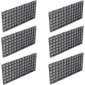 6 Pcs Grid Isolate Board Divider Fish Tank Bottom Black Filter Tray Aquarium Crate by OBANGONG in Kuwait