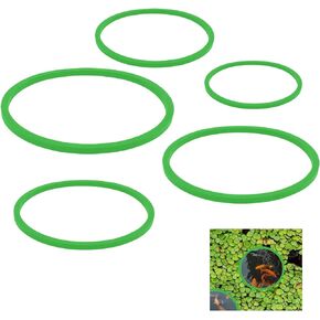 5pcs Aquarium Floating Plant Rings, Foam Floaters Plant Corral Fish Feeding Ring Aquarium Feeding Ring, for Intercepts Floating Plants(Black)