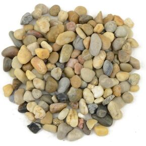 CNZ Polished Gravel Mix 5 Pounds 0.5-0.8Inch for Plant Aquariums, Landscaping, Home Decor