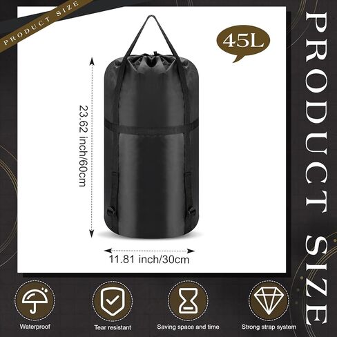 4 Pcs Compression Stuff Sack 45L Waterproof Sleeping Bags Storage Stuff Sack Organizer Sleeping Bag Compression Sack for Backpacking Hiking Camping Outdoor Travel Clothes Storage in Kuwait