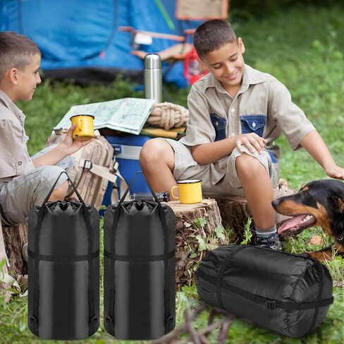 4 Pcs Compression Stuff Sack 45L Waterproof Sleeping Bags Storage Stuff Sack Organizer Sleeping Bag Compression Sack for Backpacking Hiking Camping Outdoor Travel Clothes Storage in Kuwait