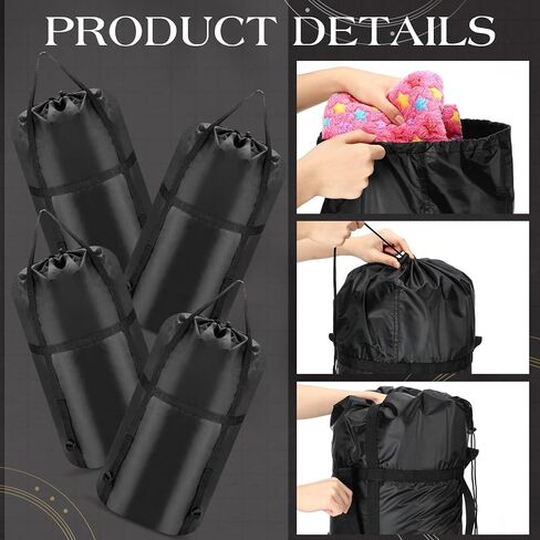 4 Pcs Compression Stuff Sack 45L Waterproof Sleeping Bags Storage Stuff Sack Organizer Sleeping Bag Compression Sack for Backpacking Hiking Camping Outdoor Travel Clothes Storage in Kuwait