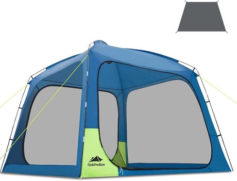 10 X 10ft Screen House Room for Camping, Screened Mesh Net Wall Canopy Tent, UPF 50+ Screen Tent with Floor for Patios Outdoor Camping Activities in Kuwait