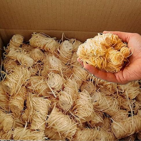 TooGet Fire Starters 30 قطعة من الشمع الخشبي الطبيعي لنيران المخيمات والشواية وحفرة النار والمدخن والشواء والمدفأة وموقد الخشب وبادئ الفحم - مقاوم للماء in Kuwait