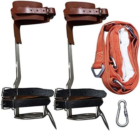 مجموعة مسامير تسلق الأشجار، معدات تسلق الأشجار، أداة تسلق الأشجار مصنوعة من الجلد، دواسة مضادة للانزلاق لالتقاط الفاكهة، الرياضات الداخلية والخارجية... in Kuwait