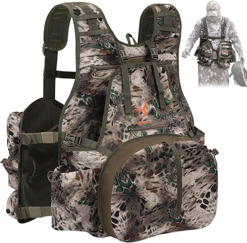 سترة ديك رومي مع وسادة مقعد وحقيبة ألعاب، سترة صيد ديك رومي قابلة للتعديل مع جيوب جانبية لزجاجة المياه (NSC MP) in Kuwait