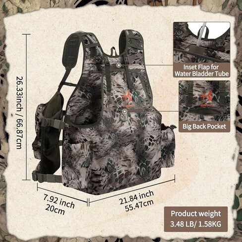 سترة ديك رومي مع وسادة مقعد وحقيبة ألعاب، سترة صيد ديك رومي قابلة للتعديل مع جيوب جانبية لزجاجة المياه (NSC MP) in Kuwait