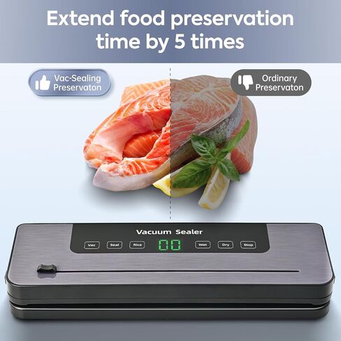 Vacuum Sealing Machine,Compact Sealing System Vacuum Sealer,Portable Strong Suction Power Food Sealer,External with Cutter,Easy to Operate, Suitable for Middle-Aged and Elderly People. in Saudi Arabia