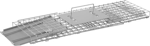 VEVOR Live Animal Cage Trap, 50" x 20" x 26" Humane Cat Trap Galvanized Iron, Folding Animal Trap with Handle for Stray Dogs, Armadillos, Raccoons, Marmots, Foxes in Saudi Arabia