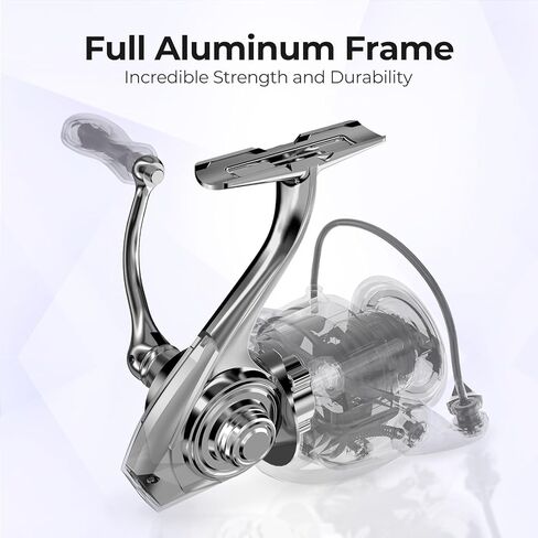 بكرة دوارة Piscifun AlumiX، بكرة صيد دوارة بإطار من الألومنيوم، أقصى سحب 26 رطل، خفيفة إلى 6.1 أونصة، دوار كربون، 10+1 BB محمي، 5.2:1/6.2:1، بكرة دوارة ناعمة وقوية للمياه العذبة in Kuwait