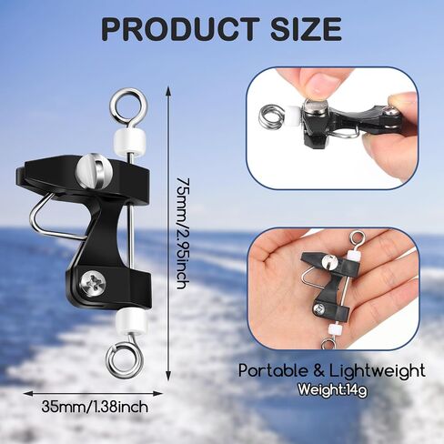6 Pcs Outrigger Release Clips Downrigger Release Clips with Adjustable Tension Planer Board Clips Downrigger Fishing Kite for Trolling Offshore Fishing Accessories (White) in Saudi Arabia