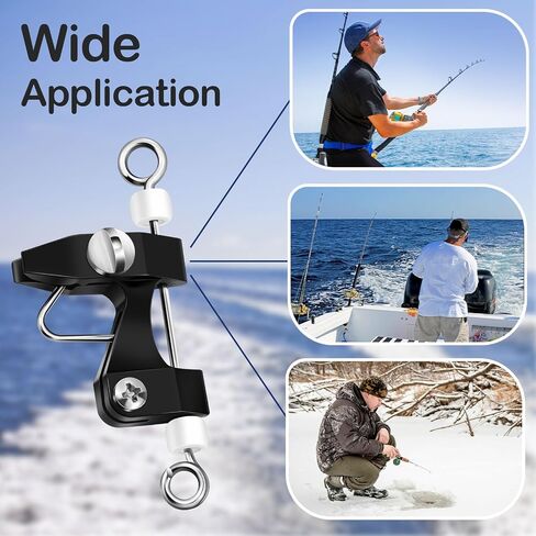 6 Pcs Outrigger Release Clips Downrigger Release Clips with Adjustable Tension Planer Board Clips Downrigger Fishing Kite for Trolling Offshore Fishing Accessories (White) in Saudi Arabia