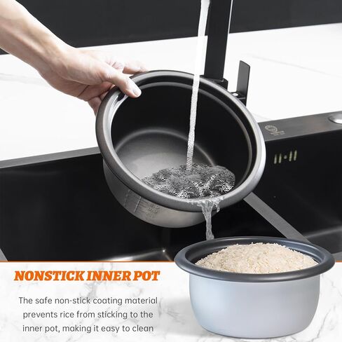 جهاز طبخ الأرز سعة 10 أكواب كبيرة محمولة من الأرز وحافظة تلقائية على الدفء، وعاء غير لاصق، جهاز طبخ الأرز الصغير هذا هو هدية رائعة لطلاب الجامعات (أبيض) in Kuwait