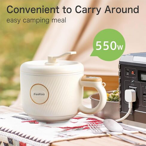 Mini Rice Cooker 2 Cup, Feekaa Rice Cooker Small 1.2L, Small Removable Electric Rice Cooker for 1-2 people, 6 Modes Rice Cooker for White Rice, Brown Rice, Stew, Ramen, Porridge, Hot Pot in Saudi Arabia