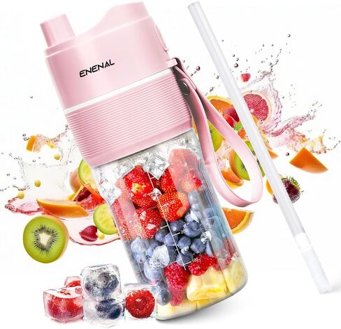 Personal Size Blender, Enenal Portable Blenders Smoothies and Shakes 5000mAh Battery, 16oz Mini Blender USB Rechargeable, Handheld Blender BPA-Free Fruit Smoothie Juicer Cup in Saudi Arabia