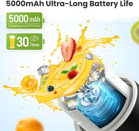 Personal Size Blender, Enenal Portable Blenders Smoothies and Shakes 5000mAh Battery, 16oz Mini Blender USB Rechargeable, Handheld Blender BPA-Free Fruit Smoothie Juicer Cup in Saudi Arabia