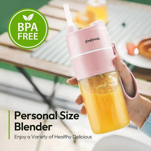 Personal Size Blender, Enenal Portable Blenders Smoothies and Shakes 5000mAh Battery, 16oz Mini Blender USB Rechargeable, Handheld Blender BPA-Free Fruit Smoothie Juicer Cup in Saudi Arabia