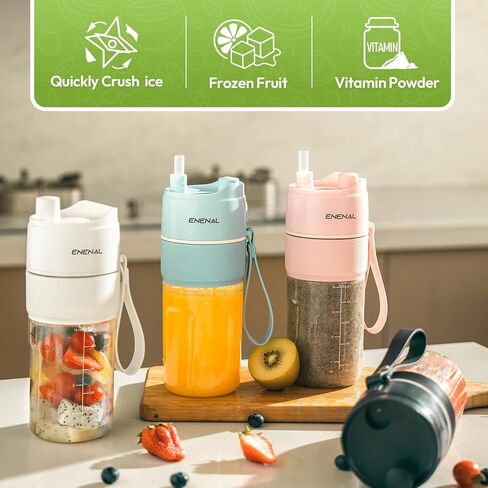 Personal Size Blender, Enenal Portable Blenders Smoothies and Shakes 5000mAh Battery, 16oz Mini Blender USB Rechargeable, Handheld Blender BPA-Free Fruit Smoothie Juicer Cup in Saudi Arabia