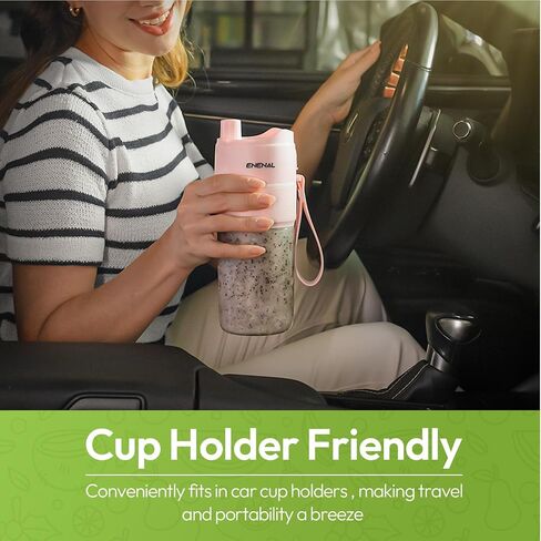 Personal Size Blender, Enenal Portable Blenders Smoothies and Shakes 5000mAh Battery, 16oz Mini Blender USB Rechargeable, Handheld Blender BPA-Free Fruit Smoothie Juicer Cup in Saudi Arabia