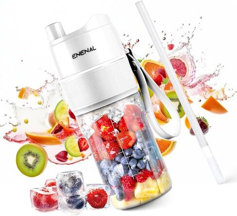 Personal Size Blender, Enenal Portable Blenders Smoothies and Shakes 5000mAh Battery, 16oz Mini Blender USB Rechargeable, Handheld Blender BPA-Free Fruit Smoothie Juicer Cup in Saudi Arabia