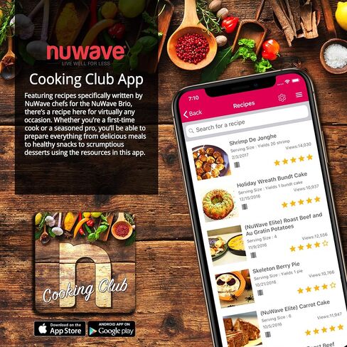 Nuwave 6-quart Brio Healthy Digital Air Fryer with One-Touch Digital Controls, 6 Preset Menu Functions & Removable Divider Insert,Black (Renewed) in Kuwait