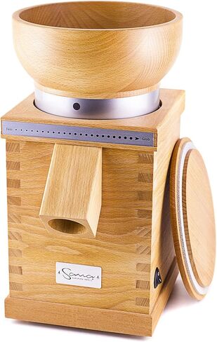 Sana Grain Mill, Premium Grain Mill, 850-gram capacity 100 gram per minute output 15 Year Warranty, Made in Germany, Natural Beech Wood in Saudi Arabia