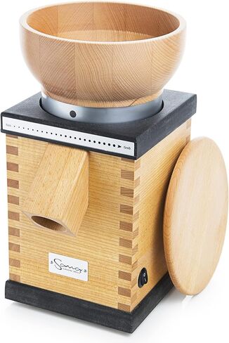 Sana Grain Mill, Premium Grain Mill, 850-gram capacity 100 gram per minute output 15 Year Warranty, Made in Germany, Natural Beech Wood in Saudi Arabia