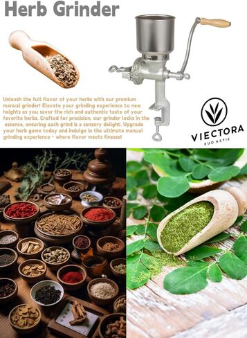 مطحنة حبوب يدوية من الحديد الزهر ذات قادوس عالي - مطحنة حبوب شديدة التحمل، مطحنة قهوة - طحن جاف ورطب للقمح والحبوب والذرة والدقيق in Kuwait