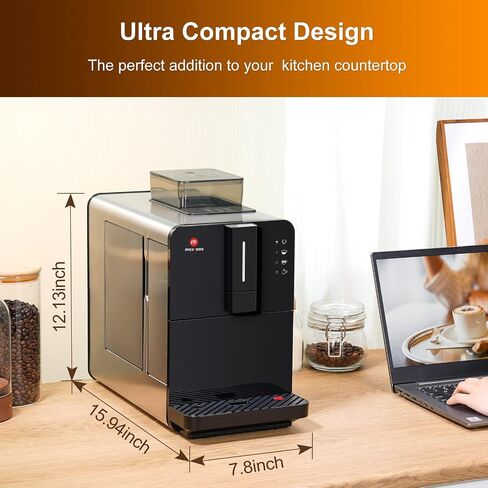 Mcilpoog Super Automatic Espresso Coffee Machine，Bean To Cup Fully Automatic Espresso Machine with Grinder,Easy To Use Wifi Touch Screen Coffee Maker.19 Bar Barista Pump(Hi series 01) in Saudi Arabia