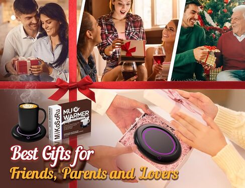 Coffee Mug Warmer, 40w High Power Fast Heating & Novel Colorful Ring Light, Coffee Warmer for Desk Auto Shut Off, 3 Temp Settings, Fits Most Cups, Cup Warmer for Scalding Coffee, Tea and Milk in Saudi Arabia