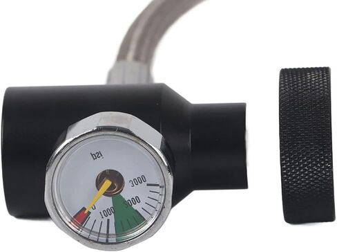 محول إعادة تعبئة أسطوانة ثاني أكسيد الكربون CGA320، ملحقات موصل زجاجة 3000 رطل لكل بوصة مربعة، صمام مزدوج خرطوم 36 بوصة مع مقياس لملء خزان الصودا in Kuwait