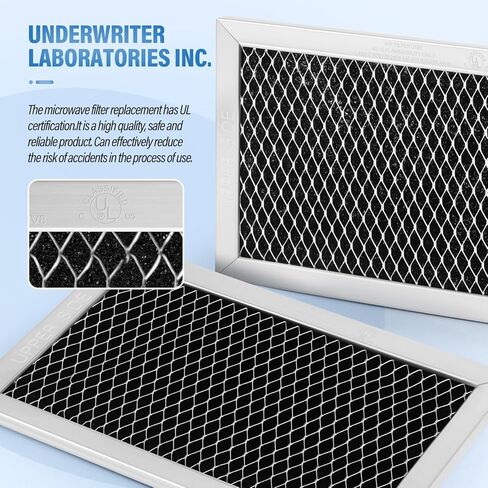 4Pcs Microwave Charcoal Filter Replacement for GE JX81C WB02X10776, Microwave Filter Replacement 7.68" x 4.85" Air Carbon Filter in Kuwait