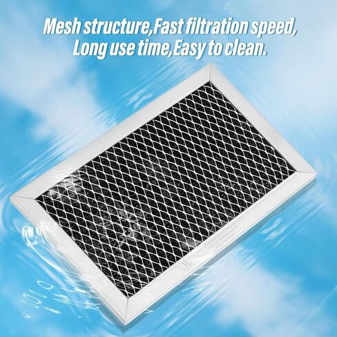4Pcs Microwave Charcoal Filter Replacement for GE JX81C WB02X10776, Microwave Filter Replacement 7.68" x 4.85" Air Carbon Filter in Kuwait