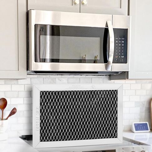 4Pcs Microwave Charcoal Filter Replacement for GE JX81C WB02X10776, Microwave Filter Replacement 7.68" x 4.85" Air Carbon Filter in Kuwait