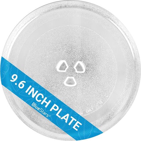 BlueStars Microwave Glass Plate 9.6" / 24.5cm - Replaces BT-3110 - Universal Fit for Samsung Kenmore LG Sears Kenmore Emerson Panasonic HighPointe Microwaves Ovens - Durable Y-Type Turntable Tray in Saudi Arabia