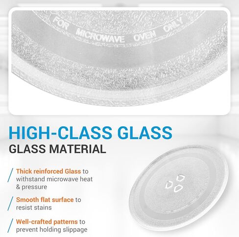 BlueStars Microwave Glass Plate 9.6" / 24.5cm - Replaces BT-3110 - Universal Fit for Samsung Kenmore LG Sears Kenmore Emerson Panasonic HighPointe Microwaves Ovens - Durable Y-Type Turntable Tray in Saudi Arabia