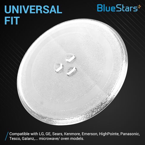 BlueStars Microwave Glass Plate 9.6" / 24.5cm - Replaces BT-3110 - Universal Fit for Samsung Kenmore LG Sears Kenmore Emerson Panasonic HighPointe Microwaves Ovens - Durable Y-Type Turntable Tray in Saudi Arabia