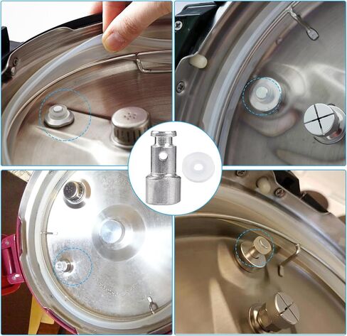 2 Pcs Electric Pressure Cookers Parts Universal Replacement Floater Valve with 10 Pcs Silicone Gaskets for Pressure Pot Such as XL, YBD60-100, PPC770, PPC780, PPC790 in Saudi Arabia