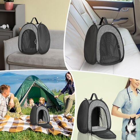 Petsfit غينيا خنزير الناقل اضافية كبيرة حامل الحيوانات الصغيرة للأرنب، الهامستر، القنفذ، الفئران، الطيور الصغيرة - حقائب محمولة مع حزام الكتف، نافذة شبكية للتنفس، صواني قابلة للإزالة، جيوب جانبية in Kuwait